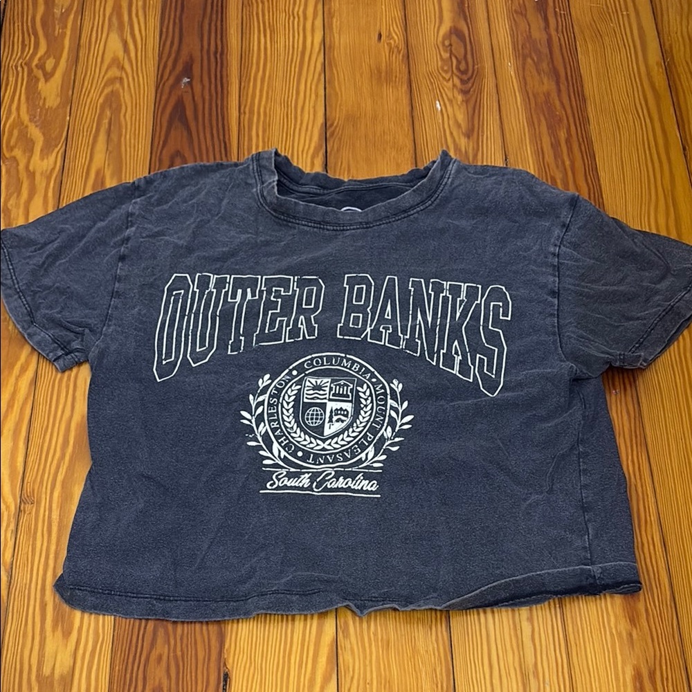 Blue Short Sleeve Tee with Collegiate Style